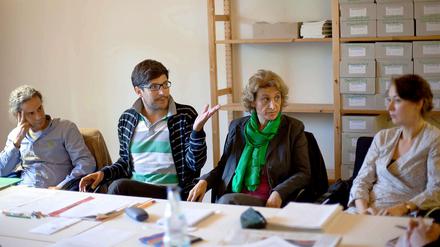 Der linke Flügel der Berliner Grünen-Fraktion fordert die Parteispitze heraus. Von links nach rechts: Turgut Altug, Dirk Behrendt, Canan Bayram und Susanna Kahlefeld.