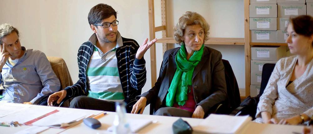 Der linke Flügel der Berliner Grünen-Fraktion fordert die Parteispitze heraus. Von links nach rechts: Turgut Altug, Dirk Behrendt, Canan Bayram und Susanna Kahlefeld.