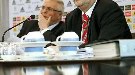 Versuchen sich zu versöhnen: DFB-Chef Theo Zwanziger und sein Vize Rainer Koch.