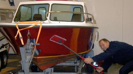Polizeiboot.