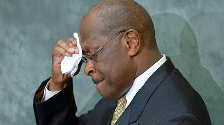 Da ist Herman Cain ganz schön ins Schwitzen gekommen.