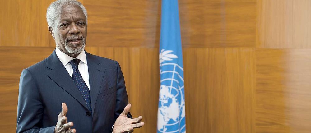 Der UN-Sonderbeauftragte für Syrien: Kofi Annan.