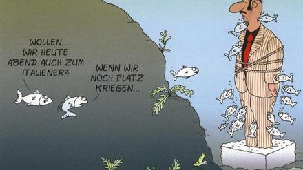 Schwarzer Humor: Einer von Steins Cartoons.