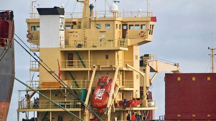 Der Frachter "Thor Liberty" hatte Raketen und Sprengstoff an Bord.