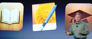 Lesen, lernen, selbermachen - Marketing-Chef Schiller präsentiert die neuesten Apple-Pläne.
