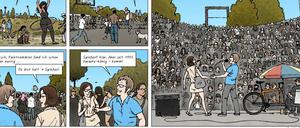 Im Mauerpark: Eine typische Lästermaul-und-Wohlstandskind-Szene.