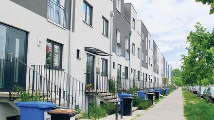 Eines wie das andere. Ein Reihenhaus ist nicht jedermanns Sache. Aber in Großstädten wie Berlin ist ein Reihen- oder Doppelhaus ein vergleichsweise günstiger Weg zum Eigenheimglück mit Blick ins Grüne.Foto: Andrea Warnecke/dpa