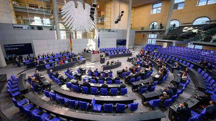 Eine Plenarsitzung im Deutschen Bundestag.