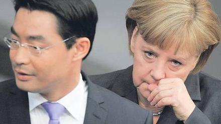 Gar nicht partnerschaftlich. Während die CDU-Vorsitzende Merkel die Debatte um die Familienleistung am liebsten von Tisch gehabt hätte, kommen von FDP-Chef Rösler nach der Verschiebung der Bundestagsabstimmung neue Vorschläge.