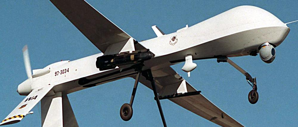 Eine ferngesteuerte Drohne der US-Air Force des Typs MQ-1 Predator.