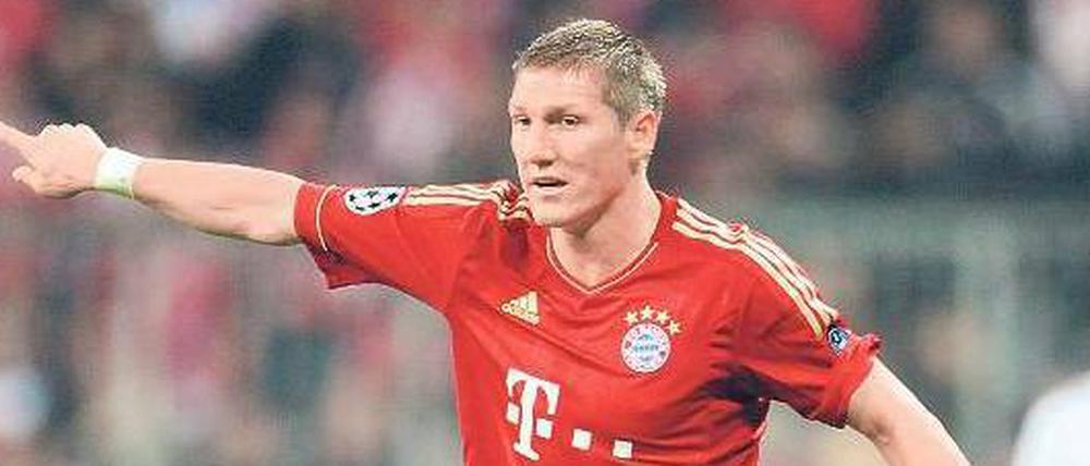 Da geht’s nach München. Bastian Schweinsteiger könnte mit dem FC Bayern zum zweiten Mal in drei Jahren ins Endspiel der Champions League einziehen. Das Finale findet am 19. Mai in der bayrischen Landeshauptstadt statt. 