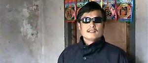 Der blinde chinesische Menschenrechter Chen auf einem Archivbild.