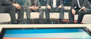 Vier Männer im „Club“. 1,89 Millionen Zuschauer sahen die Premiere. Foto: dapd