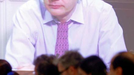 Julian Assange meldet sich per Videobotschaft bei der UN-Vollversammlung.