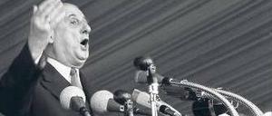 Lobrede. De Gaulle fand vor dem Ludwigsburger Schloss freundliche Worte für Deutschland. 50 Jahre danach erinnern Kanzlerin Merkel und Frankreichs Staatschef Hollande an das Ereignis.