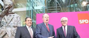 Die Troika hat ausgedient: Peer Steinbrück (Mitte) wird Kanzlerkandidat der SPD.