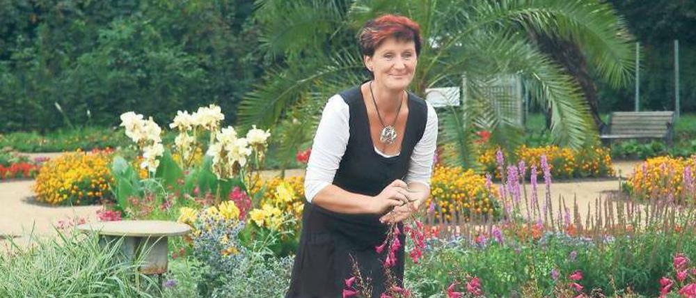 Mit Liebe gepflanzt. Gärtnerin Sonja Wettig führt auch die Orangerie. 