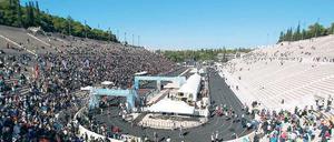 Ein tolles Finish hat jeder Läufer in Athen, wenn er das Panathenäische Stadion erreicht.