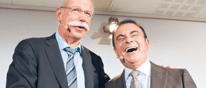 Demonstrativ kooperativ. Dieter Zetsche (links) und Carlos Ghosn preisen in Paris ihre Zusammenarbeit.