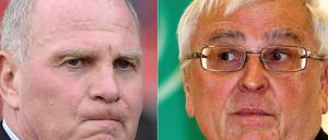 Uli Hoeneß (links) reißt langsam der Geduldsfaden im Streit mit Theo Zwanziger.