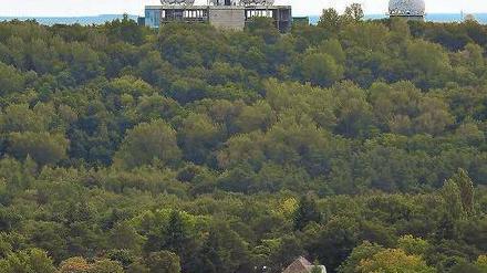Und oben thronen die weißen Kuppeln. Auf dem knapp 115 Meter hohen Teufelsberg verkommt die alte Abhörstation. 