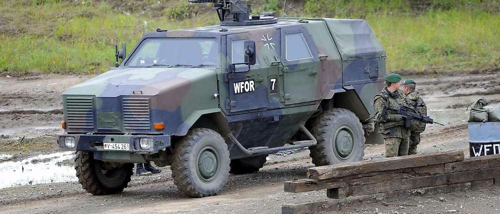  Ein ABC-Spürpanzer vom Typ Dingo 2 im Juni 2009 auf dem Truppenübungsplatz in Munster.