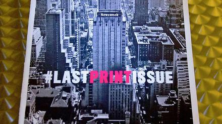 Das letzte gedruckte Cover des US-Magazins Newsweek.