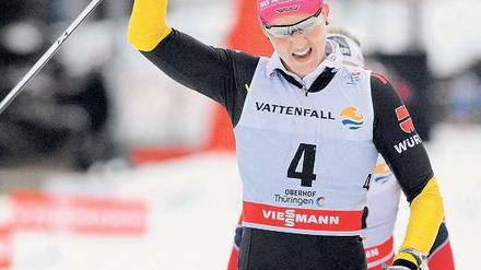 Aufsteigerin des Jahres. Denise Herrmann konnte auch in Oberhof jubeln. Foto: dpa