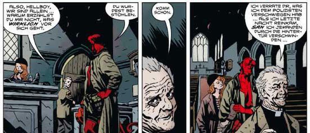 Verästelter Plot: Eine Seite aus dem Hellboy-Band „Der Sturm“. 