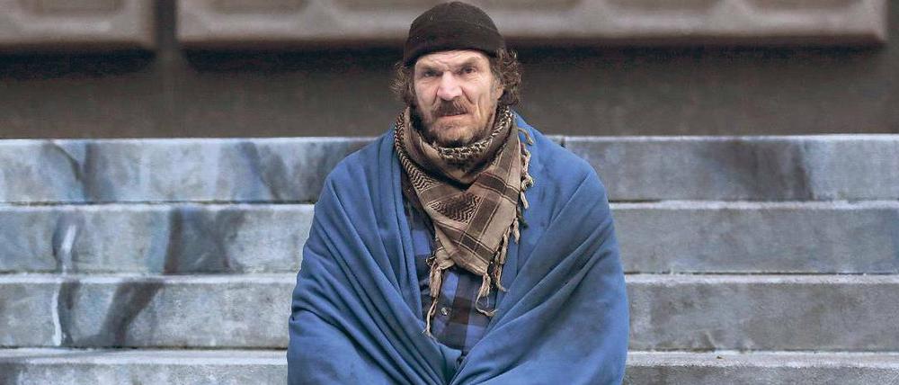 Zurück in der alten Rolle. Guido Brück ist der Hauptdarsteller im Kältehilfe-Kinospot der Berliner Stadtmission – und hat selbst lange auf der Straße gelebt. 