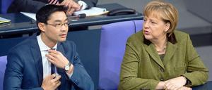 Philipp Rösler und Angela Merkel
