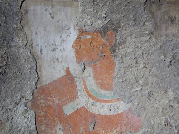 Eine Wandmalerei in einer Grabkammer des Befehlshabers  Djefai-Hapi I. , datiert 1900 vor unserer Zeitrechnung.