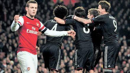 Anders als für die feiernden Bayern gestaltete sich der Dienstagabend für Arsenals Jack Wilshere zu einer freudlosen Veranstaltung.