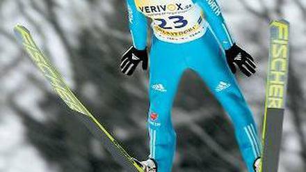 Fliegt in Form. Richard Freitag holt seinen zweiten Weltcupsieg. Foto: AFP