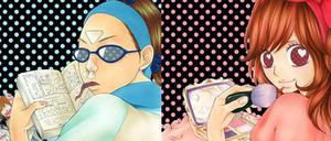 Voher-Nachher: Die Hauptfigur Nika im Off- und im On-Modus.