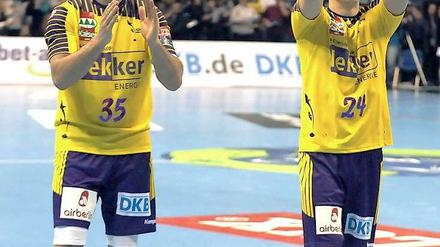 Führten die Füchse zum Sieg: Konstantin Igropulo (l.) und Bartlomiej Jaszka.