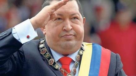Chavez, vom Krebs gezeichnet. Foto: dpa