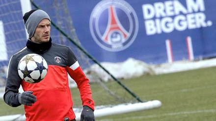 David Beckham nimmt das Fußballspielen immer noch ernst.