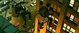 Schön breit. Zeichner Martinbrough orientiert sich an der Cinemascope-Optik der Filmvorbilder.