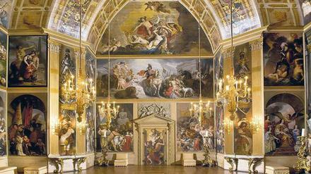 Barocke Bilderexplosion. Der „Oranjezaal“ im Palast Huis ten Bosch bei den Haag entspricht so gar nicht der Vorstellung vom nüchternen Land der Kaufleute mit Regenten ohne Pomp. 