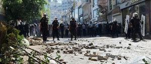 Die Straßen in Istanbul sind verwüstet.