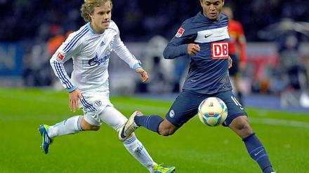 Zurück in Deutschland. Raffael (rechts) hat sich für vier Jahre an Borussia Mönchengladbach gebunden.