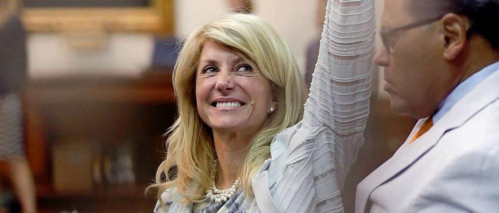 Erschöpft und glücklich: Wendy Davis nach ihrem Rede-Marathon.