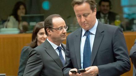 Der britische Premier Cameron (re.) und Frankreichs Präsident Hollande.