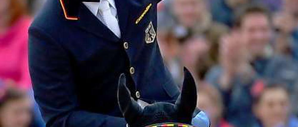 Fest im Sattel. Michael Jung auf seinem Erfolgspferd Sam.