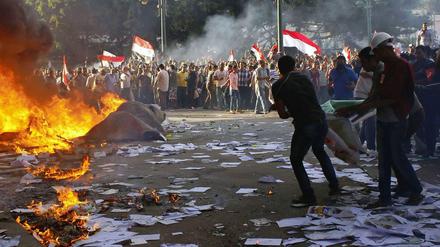 In Alexandria kam es auch am Samstag zu gewaltsamen Zusammenstößen.