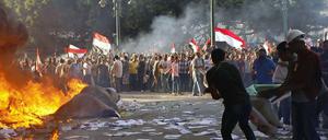 In Alexandria kam es auch am Samstag zu gewaltsamen Zusammenstößen.