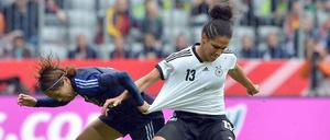 Auf Celia Okoyino da Mbabi war einmal mehr Verlass im deutschen Team. Die Stürmerin traf gegen Japan zweimal.