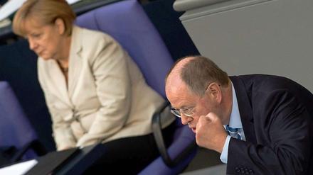 Kanzlerein Merkel und Kandidat Steinbrück.