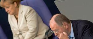 Kanzlerein Merkel und Kandidat Steinbrück.